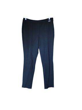 Tahari Womens L Black Slm Fit Ankle Pants With Pockets Career Zipper